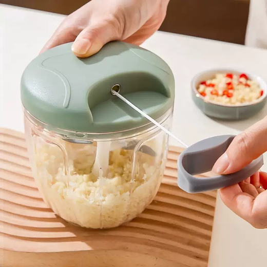 Yusenyi manual garlic mashed artifact household garlic mincer garlic minced garlic minced garlic minced garlic smasher five blades 900ML large green