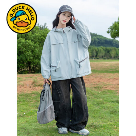 G.duck Little Yellow Duck Girls' Jacket Spring and Autumn New Reversible Style Top Reversible Jacket 150 cm