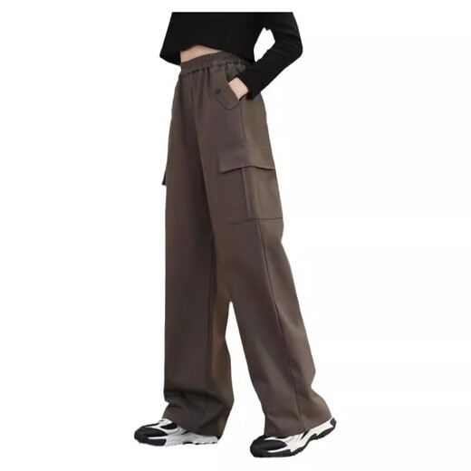 I.KARNOW girls overalls 2025 autumn and winter plus velvet girls straight pants medium and large children's wide leg pants casual trousers army green pure cotton 15063 military green + 15063 black (plus velvet) 170