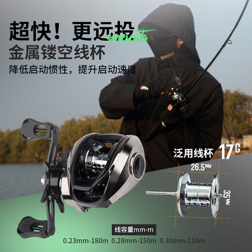 Water droplet metal ultra-long-distance cast anti-explosion line bridge raft fishing wheel ultra-light black micro-lua fish wheel fishing reel fishing reel right hand #2000 type water droplet wheel