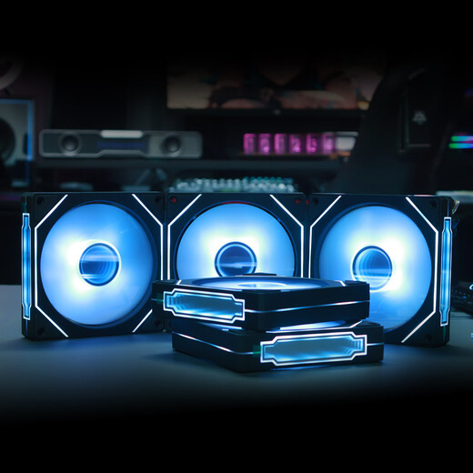 Rayleigh Cool Prism 4th Generation PRO Xingle Building Blocks F1RS Prism 7PRO12CM Computer Case Fan Front and Back Blades Wireless Splicing Water Cooling/ARGB Divine Light Synchronization/PWM Temperature Control Prism 4th Generation PRO Black Positive Leaf Authentic Boxed