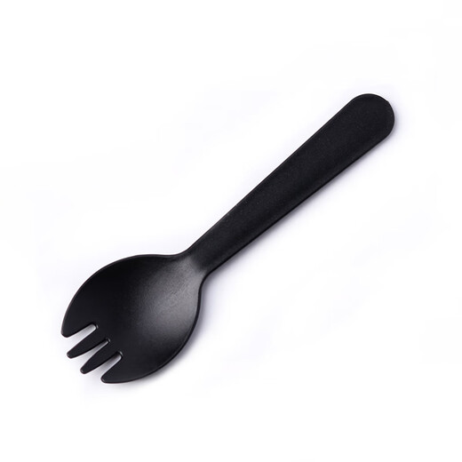 Qiao Bo Lai disposable spoon and fork individually packaged fruit scoop dessert ice powder burnt grass jelly ice cream cake spoon and fork plastic impulse model black 6000 pieces individually packaged