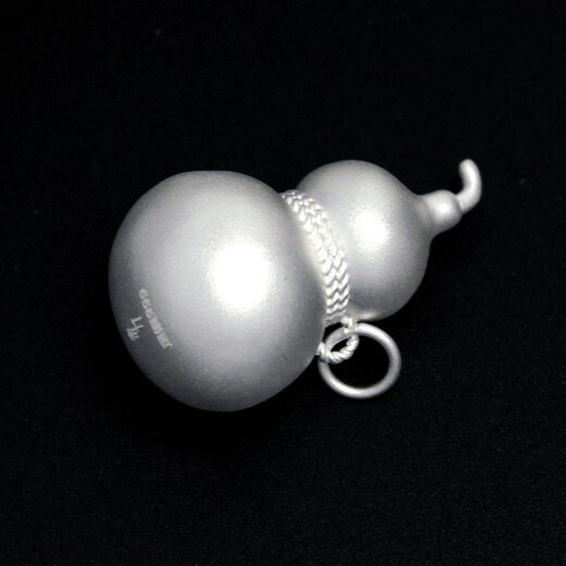 Plain bamboo pure silver 9999 silver ornaments silver gourd Fulu ornaments New Year