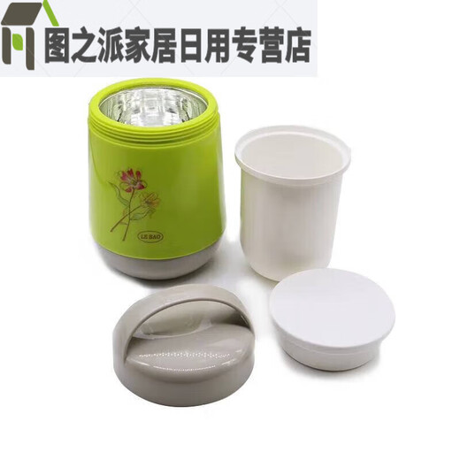 君默玻璃内胆保温饭盒桶瓶超长保温便携提锅学生双层大容 9734橙色1.0升+条纹保温袋 05ml