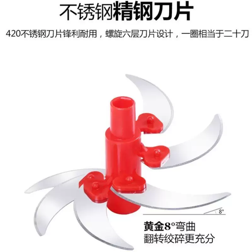 Yusenyi Manual Meat Grinder Home Hand Mixer Dumpling Stuffing Shredded Vegetable Stirring Meat Chopping Artifact Kitchen Supplies Cooking Machine 2020 Mini Model 170ML - A Set of Knives 2020ml 2020 Mini Model 170ML - A Set of Knives