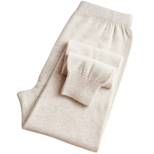 EMZ Ordos Inner Mongolia-produced worsted velvet trousers, velvet trousers, men's thickened women's thermal trousers, slim-fitting thin wool trousers, men's dark gray M (pure cashmere)