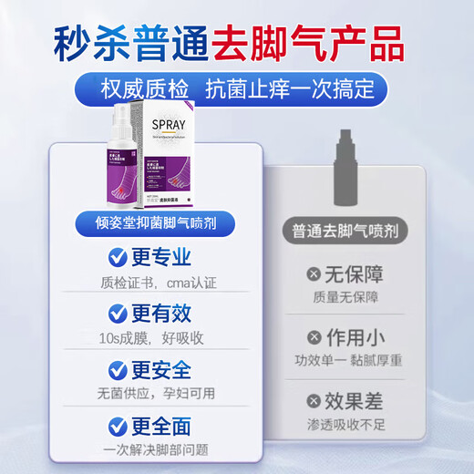 Qingzitang Qingzitang athlete's foot spray to relieve itching, peel off rotten feet, sweat and foot soak, special antibacterial spray 70ml