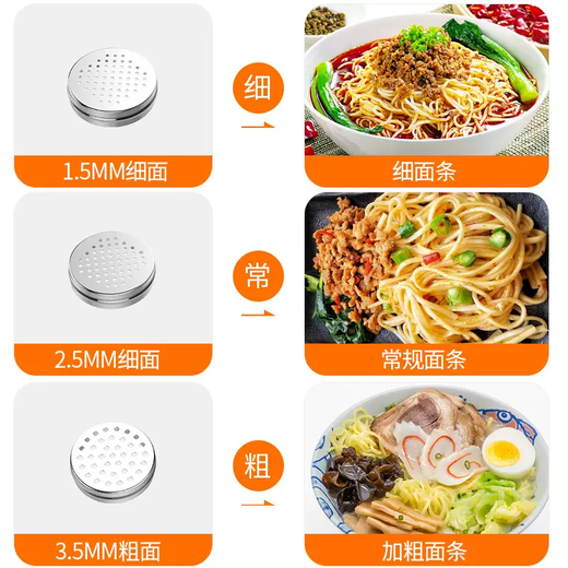 Yusen Yilao noodle machine household hand-cranked steel functional machine multi-faceted artifact squeezing artifact noodle network stainless steel stainless steel noodle machine ordinary model (1 mold)