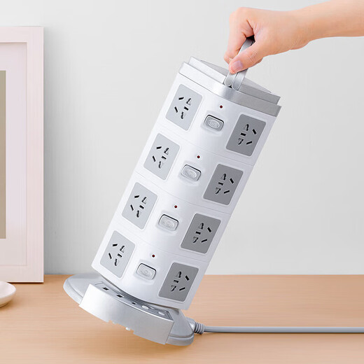 Bull (BULL) same model multifunctional vertical socket charging strip porous power supply wiring board power strip night light 4 sockets on the first floor 0.8 meters 4 sockets on the first floor 0.8 meters