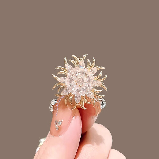 Core luxury daisy flower brooch for women high-end fashion exquisite small corsage temperament pin buckle anti-exposure button shirt accessories daisy brooch
