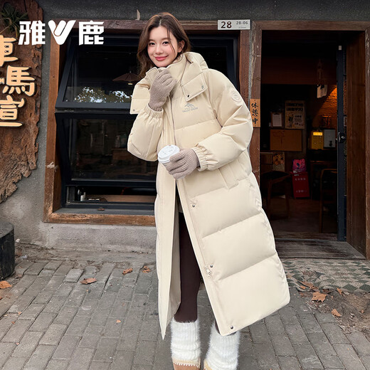 Yalu Down Jacket Women's Medium Long 2025 Winter New Fashion Casual Thickened Fashion Jacket