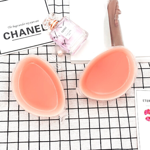 Flat chest enlargement invisible breast patch 5cm thickened silicone breast patch Southeast Asia flat chest small breast invisible 3CM front button black palm 4XL A size naked clothing free shoulder strap