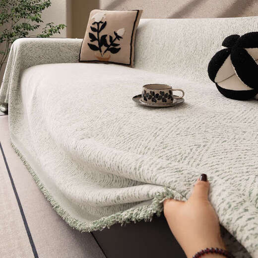Yusenyi Advanced Wind-sensing Universal Sofa Cover Fabric Anti-Cat Scratch Sofa Cover Sofa Cover Sofa Blanket Sofa Cushion Yaxi-Green Strictly control the quality, select high-quality chenille, baby touch 180x130cm Recommend single seat without armrests Same price