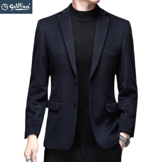 Goldlion middle-aged wool suit jacket men's suit business large size no-iron loose casual single suit top Shangqing M 165