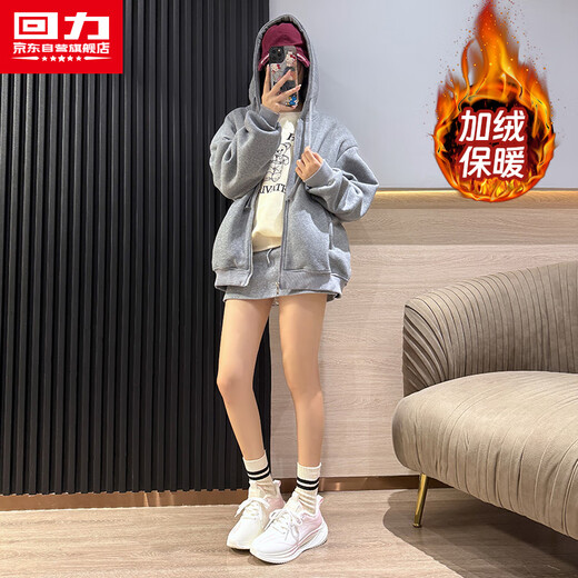 Hui Li official women's shoes warm sports shoes for women winter new velvet thickened cotton shoes for women white powder (plus velvet) 38