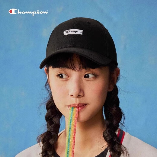 Champion Fashionable Peaked Cap Women's Visor Baseball Cap Genuine Square Mark-Dark Pink Adjustable