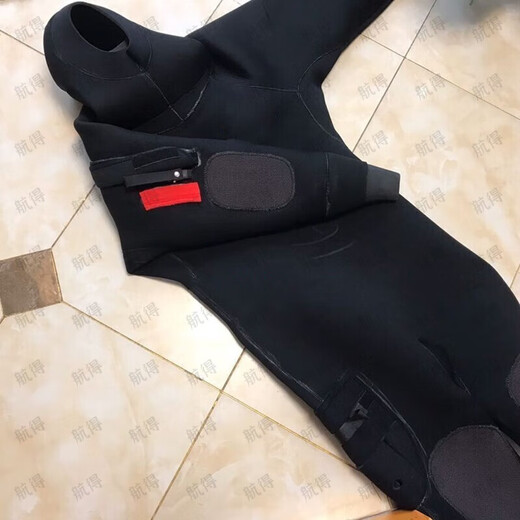 Hangde winter full dry wetsuit one-piece 6MM thickened waterproof and warm wetsuit wear-resistant cold dry suit deep diving without hood (one piece) L (height 170-175cm)