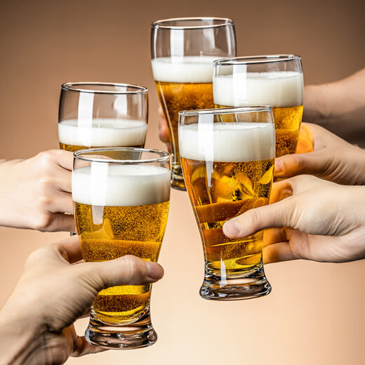 Miling 2025 New Thickened Craft Beer Cup Home Light Luxury Internet Celebrity Draft Beer Set 360ml Wheat Cup 6 Pack Enhanced Thickening