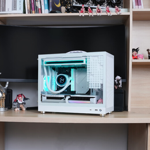 AMD R5 9600X/RX9070XT/RTX5060TI/5070 Huayue mini pure white mini host ITX assembly computer desktop computer host desktop AIPC computer configuration eight丨R5 9600X/RX 9070XT