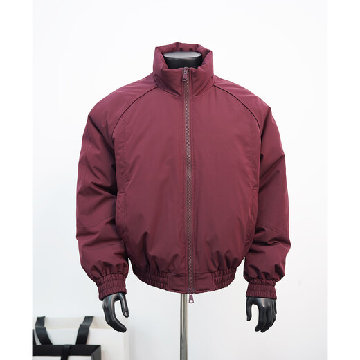 She Manlai bomber American short stand collar cotton coat men's winter workwear thickened warm flight jacket cotton coat jacket for men coffee yellow XL