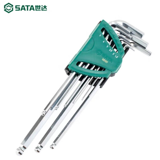 SATA 9-piece special long ball head hexagonal wrench L-shaped screwdriver set 09101 new and old products randomly shipped
