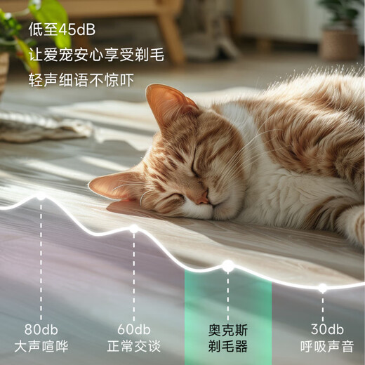 AUX new product cat and dog foot shaver Bichon Frize puppy clipper silent special trimming artifact pet shaver two speed adjustment - widened blade Nile Blue - rechargeable model