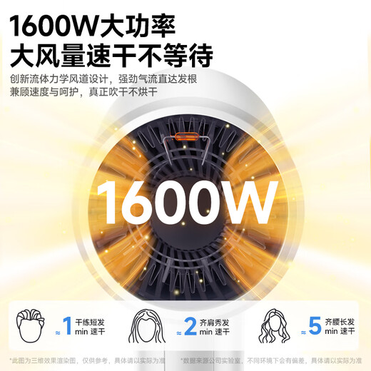 KONKA folding hair dryer, home silent negative ions, high power, no damage to the hair dryer, strong wind, student dormitory, high-speed barber shop, second dry, special birthday gift for women and men, white, standard model, foldable + 60 million negative ions + air nozzle