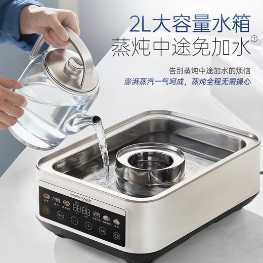 Morphyrichards electric steamer 0-coated all-stainless steel household stew and steamer for 3-4 people all-in-one steamer instant steamer multi-function pot large capacity water-proof stew pot steam pot electric stew pot MR1188