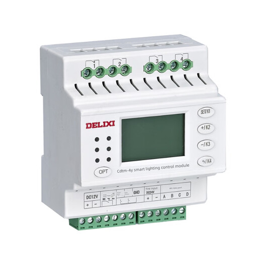 Delixi intelligent lighting control module CDTM-8Y CDTM-4 12 LCD AC220V panel 8604 CDTM-12Y_DC12V_16A_LCD screen