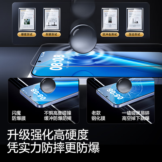 Flash magic explosion-proof suitable for iqooneo11 tempered film iQOO NEO11 mobile phone film upgrade no white edge explosion-proof anti-blue light pattern ultrasonic unlocking mobile phone protective film enhanced 2 pieces high-definition upgrade explosion-proof + artifact iQOO NEO11 fingerprint solution