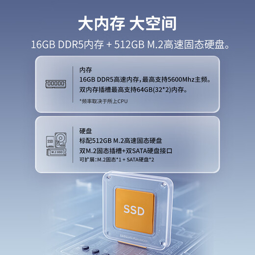 Mechanical Revolution Hengyue Unbounded P70 Entertainment Office Desktop Computer Host (Standard Pressure 13th Generation Core i5-13500HX 16G 512G WiFi Bluetooth) Three-year on-site warranty