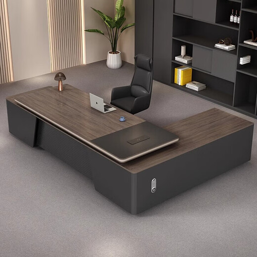 Light luxury desk boss desk modern simple executive desk supervisor manager office desk and chair combination 2.0 meters desk