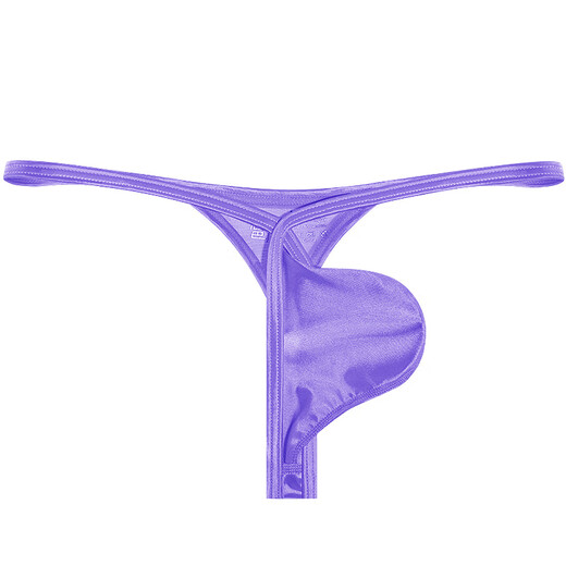 Ayi Men's Underwear T-string Ice Silk Seamless Sexy Low-waisted Comfortable T-string Fitness Sports One Thread Youth Yellow L_One Size Larger