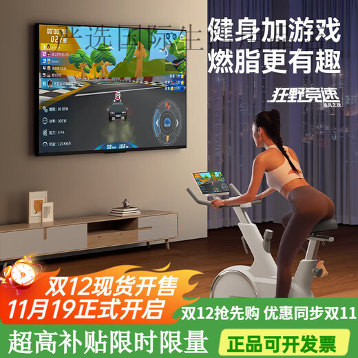 Lijiujia spinning bicycle fitness home model smart magnetically controlled bicycle indoor equipment silent wind chasing X self-generated - 8kg flywheel set - intelligent resistance adjustment - bold