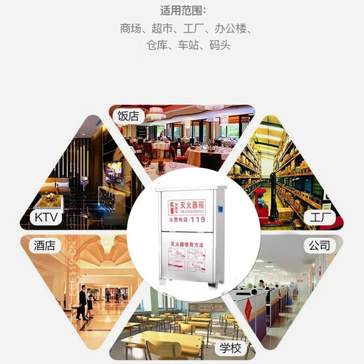 Lanyan Jingcang Suda 4kg fire extinguisher box commercial stainless steel box 4kg dry powder fire extinguisher box fire box shopping mall hotel property fire inspection thickened fire extinguisher box 201