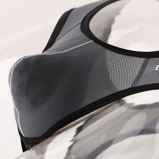 Men's transparent thong ice silk mesh one-piece hip-raising high-elastic underwear solid color slim and sexy black M