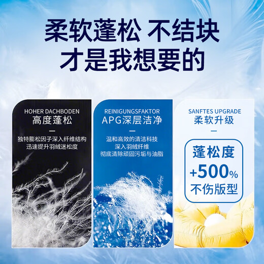 Unicon down jacket fluffy detergent washing machine special down jacket cleaning agent dry cleaning agent anti-caking reducing agent artifact