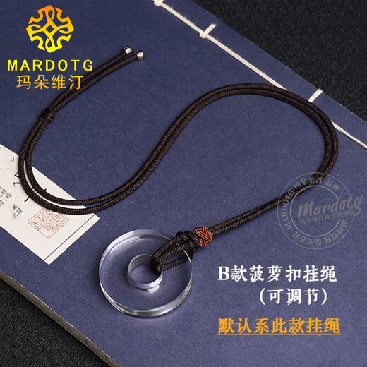 MARDOTG white crystal safety buckle pendant for men and women's birth year amulet necklace pendant 35mm full body