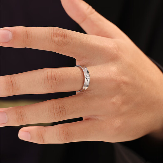 MZMZ platinum ring for men pt950 platinum diamond ring accessories versatile and trendy Valentine's Day birthday gift for boyfriend and husband when/next day delivery - light luxury crowns love live ring for men