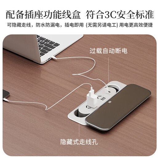 Office Furniture Light Luxury Boss Desk Office Simple Modern Manager Desk E0 Class Environmentally Friendly Boss Desk 1.8 Meter Boss Desk Model B-No Light