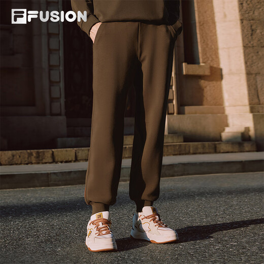 FILA FUSION Fila trendy brand knitted trousers for men 2025 winter fashion casual loose cuffed trousers