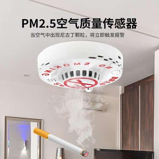 Quxing Smoking Alarm Smoking Detector Smoke Alarm No Smoking Office Bathroom No Smoking Wiring Model Does Not Include Batteries