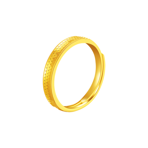 Shuibei Gold Pure Gold 999 Half Circle Crushed Ice Open Ring 5D Hard Gold Craftsmanship Birthday and Anniversary Gift for Friends Pure Gold Half Circle Crushed Ice Open Ring Gold Weight Approximately 3.5 Grams + Refund for More