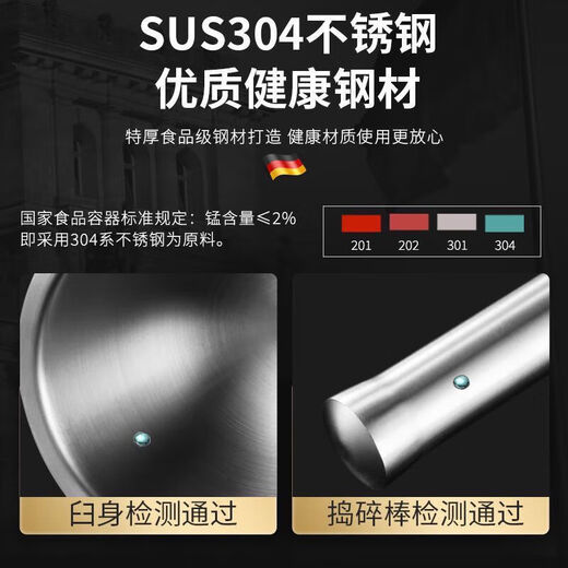 Qinkai grade 316 stainless steel solid garlic masher household grinder mash jar manual garlic masher garlic mortar 304 stainless steel - straight