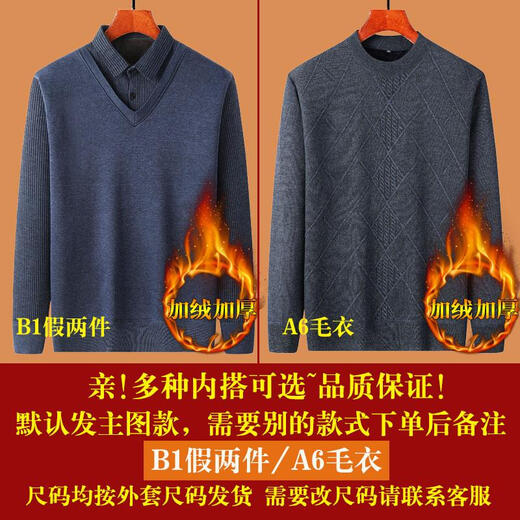 Middle-aged and elderly men's winter coat outer suit for dad 50 years old 60 years old grandpa plus velvet thickened 70 elderly cotton clothes 80 cotton clothes large fur collar black blue 185/XXL suitable for 135-150Jin Jin equals 0.5 kg one size