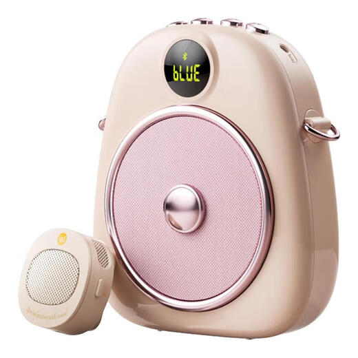 Sony Ericsson (soaiy) 655 Wireless Magnetic Lavalier Little Bee Amplifier Teacher's Special Bluetooth Speaker Audio Anti-Howling TF Card Speaker Magnetic Microphone Guide Outdoor Portable Pink