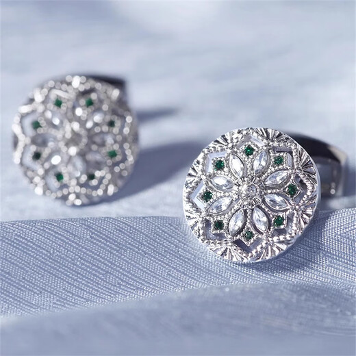 SIRCONSTANCE Ice and Snow Secret Realm Romantischer Kristall Herren Licht Luxus Geburtstagsgeschenk High-End-Ärmelnadel-Geschenkbox Kann graviert werden Ice and Snow Secret Realm