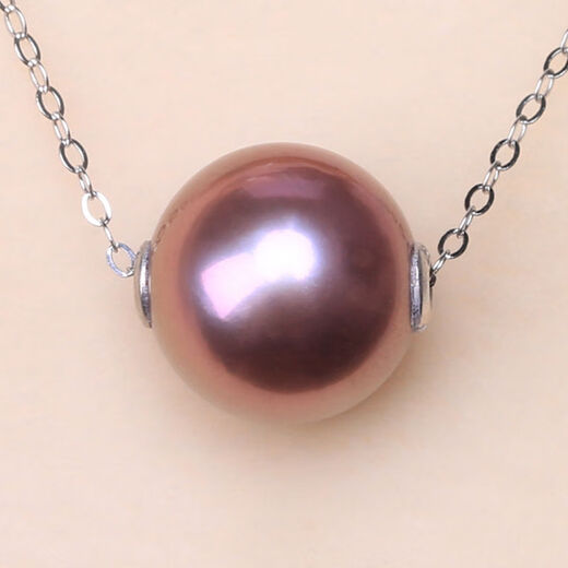 Natural freshwater Edison pearl passepartout necklace colorful pearl s925 silver necklace transfer beads for gift light gray PYB79