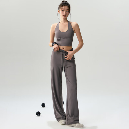 Weightlifting Fairy Summer New Yoga Pants Women's Pilates Training Fitness Suit Quick-drying Dry Sports Wide Albumin High-Waist Abdominal Slim/Straight Slim S