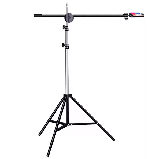 He Jian Gong overhead shooting bracket for taking pictures with cross arm special lift mobile phone stand to fill light piano selfie tripod broadcast delivery single camera 2 meter overhead shooting bracket